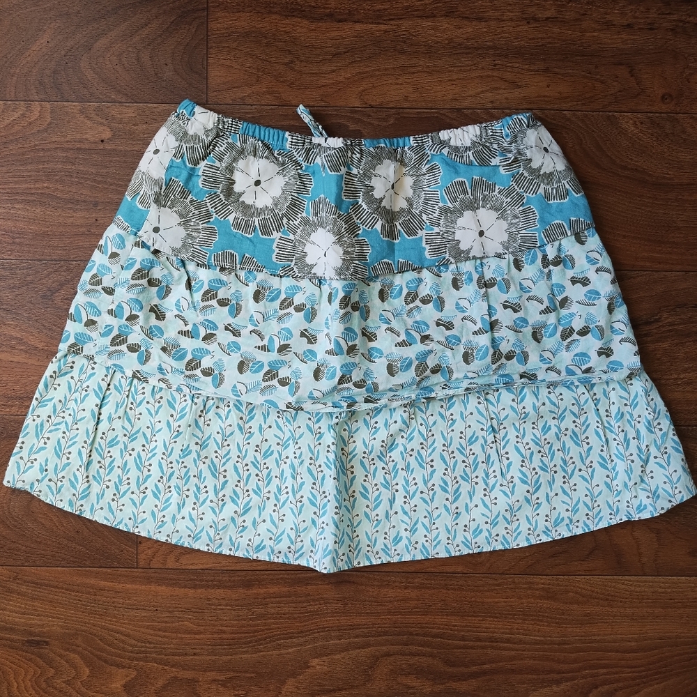 🎀 3/$20 Vintage Boho Smocked Y2k Ruffle Skirt from Gap Girl's Size 8
